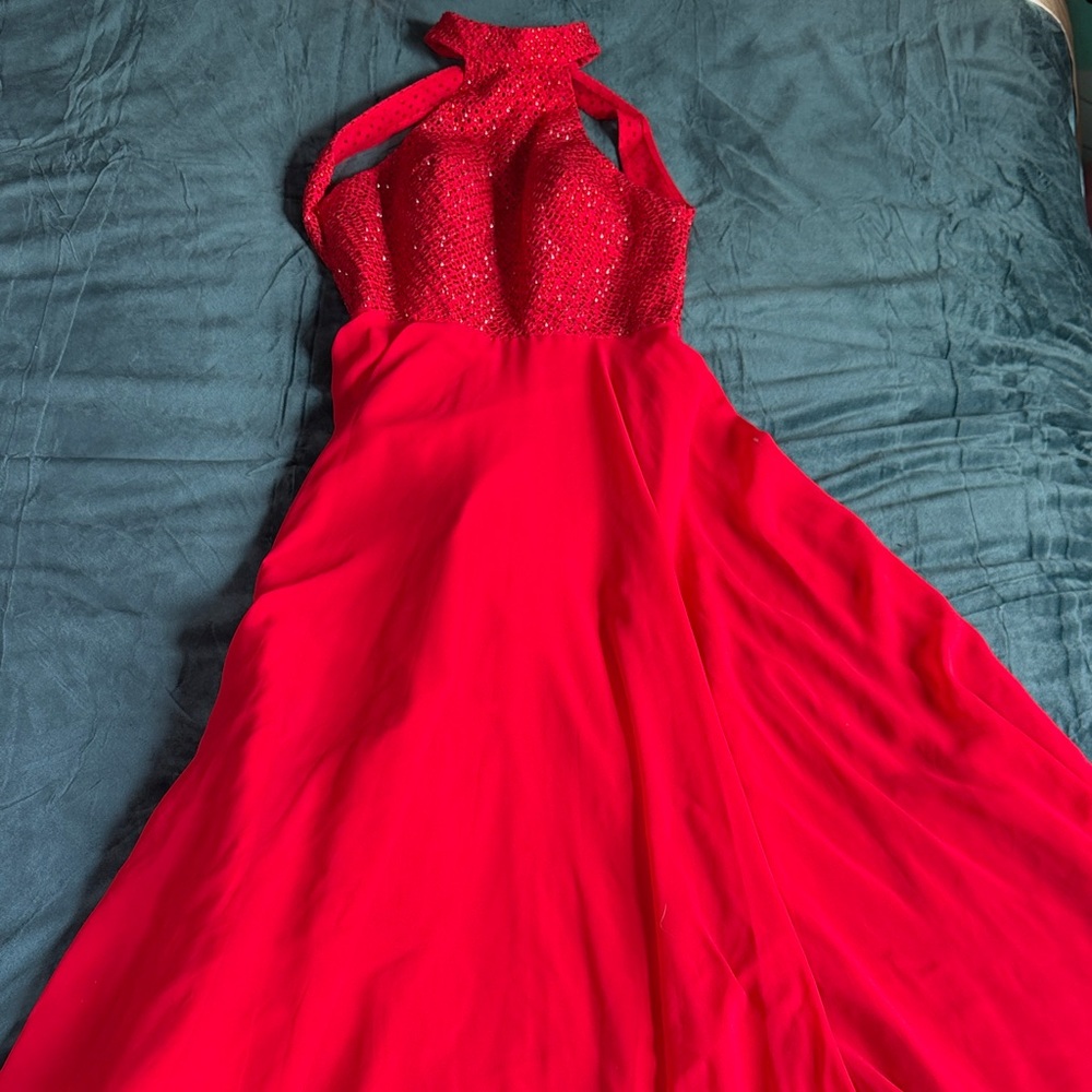 Elegant Red Evening Gown